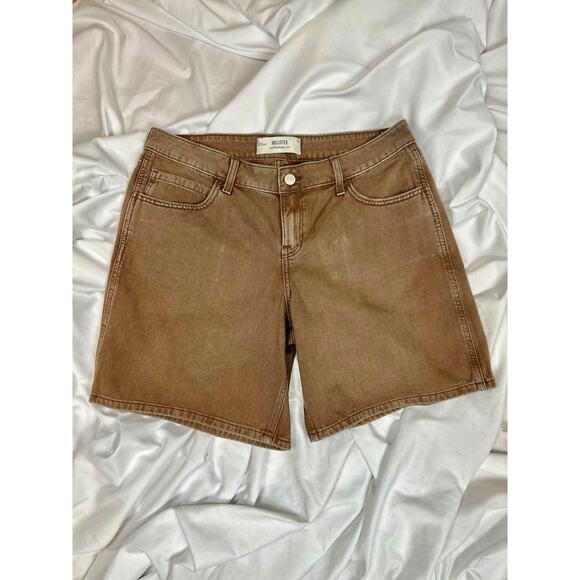 Hollister Low Rise Baggy Jorts in Khaki Brown size 12 - Picture 8 of 12